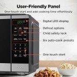 BLACK+DECKER 0.9 Cu Ft Microwave Oven with Auto Menus