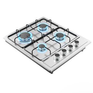 4-Burner Dual Fuel Gas Cooktop for RVs & Homes