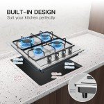 4-Burner Dual Fuel Gas Cooktop for RVs & Homes
