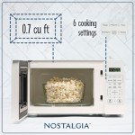 Nostalgia Retro 700-Watt Countertop Microwave Oven
