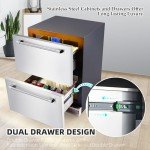 Garvee 24" Outdoor Double Drawer Beverage Fridge