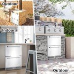 Garvee 24" Outdoor Double Drawer Beverage Fridge