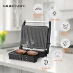 MUBENLIFE Non-Stick Panini and Sandwich Grill
