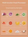 FOHERE 12-Cup 2-in-1 Food Processor & Chopper