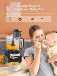 FOHERE 12-Cup 2-in-1 Food Processor & Chopper