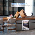 Phiestina 24" Wine Refrigerator - 46 Bottle Cooler