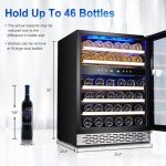 Phiestina 24" Wine Refrigerator - 46 Bottle Cooler