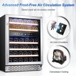 Phiestina 24" Wine Refrigerator - 46 Bottle Cooler