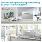 Midea Portable Dishwasher with 6 Place Settings