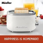 MÜELLERHOME Retro 2-Slice Toaster with 7 Settings