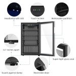 Erivess 126 Can Compact Beverage Refrigerator