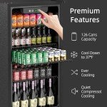 Erivess 126 Can Compact Beverage Refrigerator