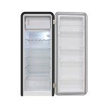 BRAMA Retro 24-Inch Top Freezer Refrigerator - Black