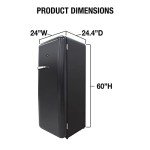 BRAMA Retro 24-Inch Top Freezer Refrigerator - Black