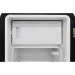 BRAMA Retro 24-Inch Top Freezer Refrigerator - Black
