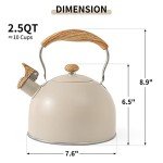 LONFFERY 2.5L Whistling Stainless Steel Kettle