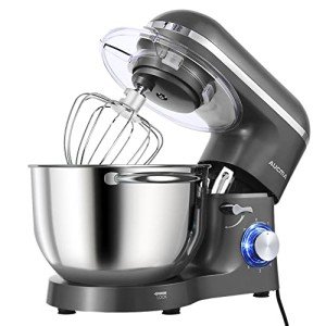 Aucma 6.5QT Tilt-Head Stand Mixer, Gray