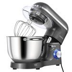 Aucma 6.5QT Tilt-Head Stand Mixer, Gray