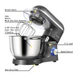 Aucma 6.5QT Tilt-Head Stand Mixer, Gray