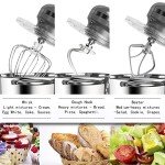 Aucma 6.5QT Tilt-Head Stand Mixer, Gray