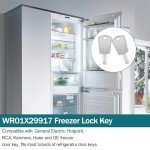 Freezer Door Key Replacement - 2 Pack