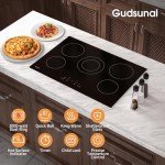 Gudsunal 30 Inch 5-Burner Electric Cooktop