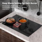 Gudsunal 30 Inch 5-Burner Electric Cooktop