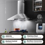 COMFEE' 30" Stainless Steel Convertible Range Hood