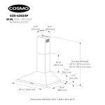 COSMO 30" Wall Mount Range Hood with LED Lights