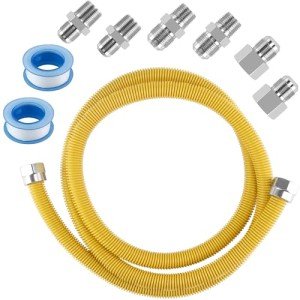Flexible 72" Gas Line Hose with Connectors