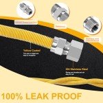 Flexible 72" Gas Line Hose with Connectors