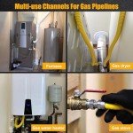 Flexible 72" Gas Line Hose with Connectors