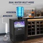 Black 100LBS/24H Commercial Ice Maker Machine