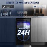 Black 100LBS/24H Commercial Ice Maker Machine