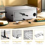 Stainless Steel Electric Pizza Oven with Auto Shut-off