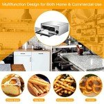 Stainless Steel Electric Pizza Oven with Auto Shut-off
