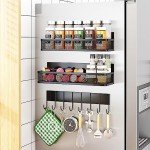 Magnetic Spice Rack Organizer for Refrigerator - 3 Pack