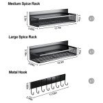 Magnetic Spice Rack Organizer for Refrigerator - 3 Pack