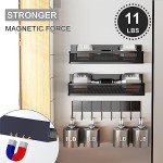 Magnetic Spice Rack Organizer for Refrigerator - 3 Pack