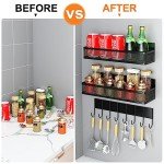 Magnetic Spice Rack Organizer for Refrigerator - 3 Pack