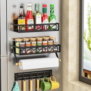 Magnetic Spice Rack for Refrigerator - 3 Pack