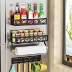 Magnetic Spice Rack for Refrigerator - 3 Pack