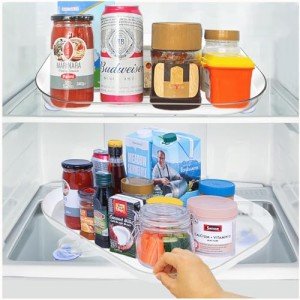 2 Pack Lazy Susan Turntable Fridge Organizer 15.67"x11.7