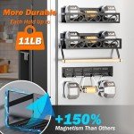 Magnetic Spice Rack for Refrigerator - 3 Pack