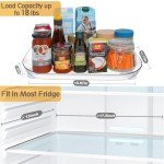 2 Pack Lazy Susan Turntable Fridge Organizer 15.67"x11.7