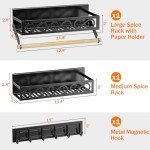 Magnetic Spice Rack for Refrigerator - 3 Pack