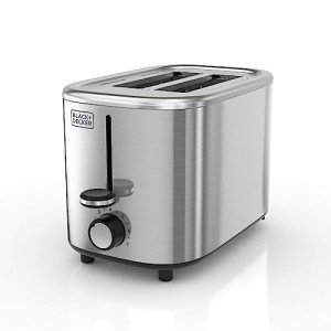 BLACK+DECKER 2-Slice Stainless Steel Toaster with 7 Settings