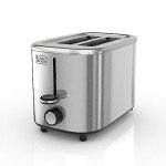 BLACK+DECKER 2-Slice Stainless Steel Toaster with 7 Settings
