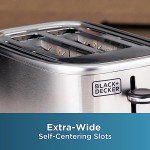 BLACK+DECKER 2-Slice Stainless Steel Toaster with 7 Settings