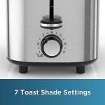 BLACK+DECKER 2-Slice Stainless Steel Toaster with 7 Settings